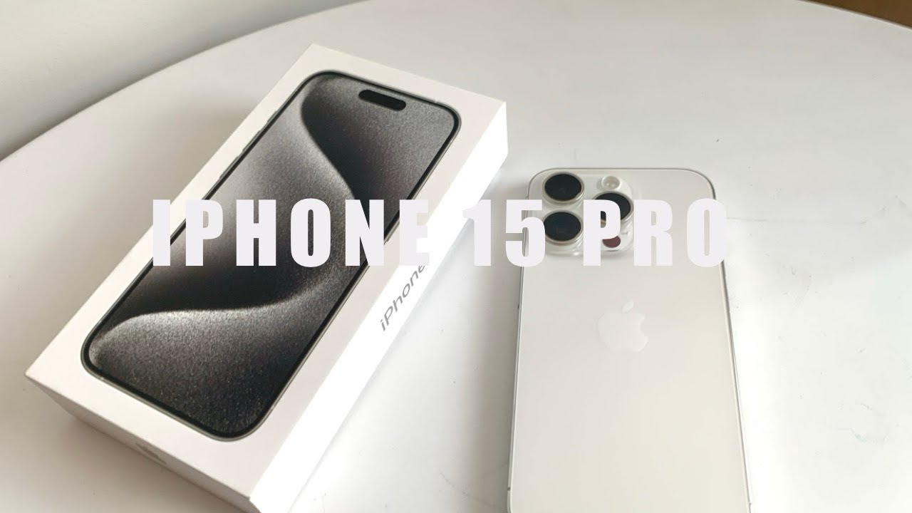 IPHONE 15 PRO [UNBOXING] 📱 white titanium  💕quick customization