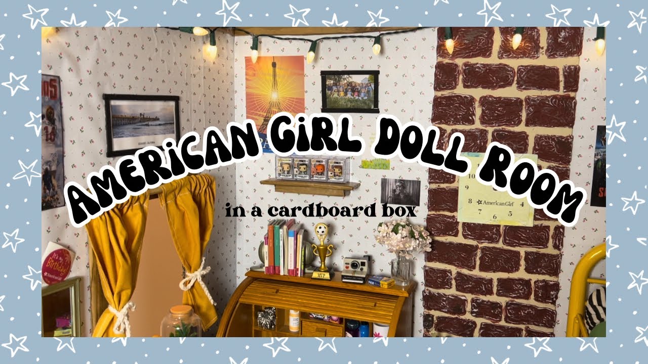 Я сделала комнату для куклы American Girl из коробки!