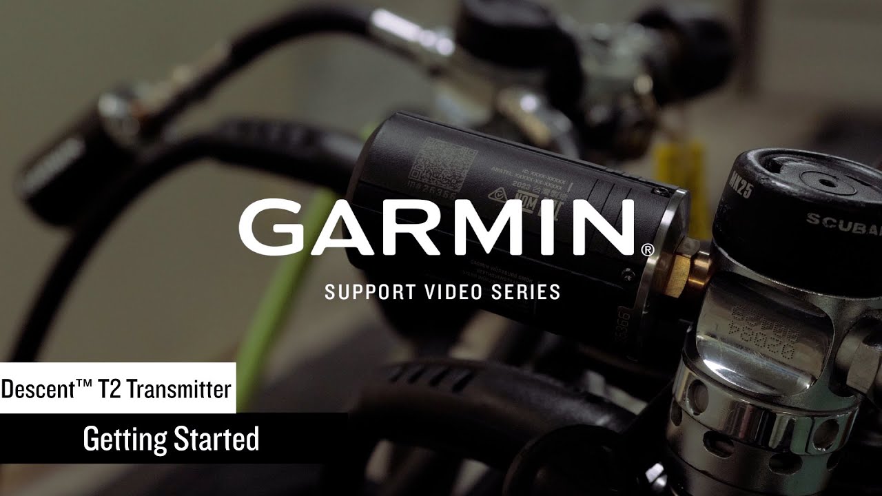 Поддержка Garmin | Передатчик Descent™ T2 | Начало работы