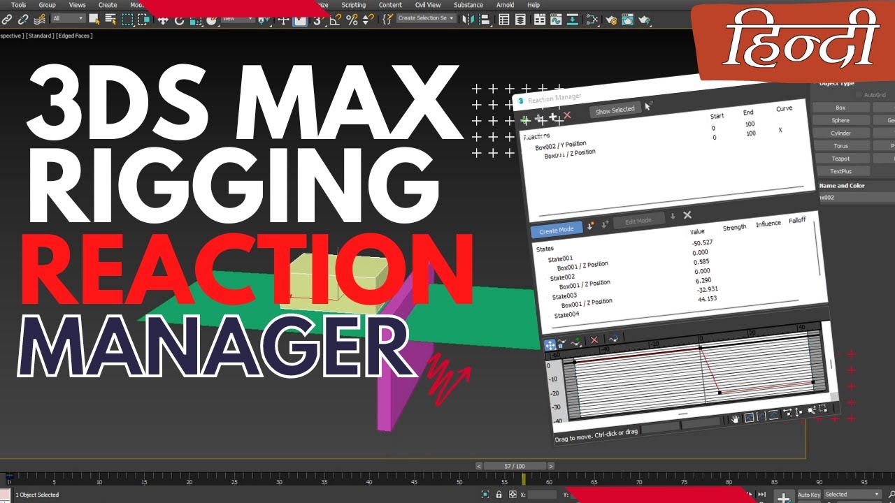 Reaction Manager in 3ds Max | 3ds Max rigging in Hindi