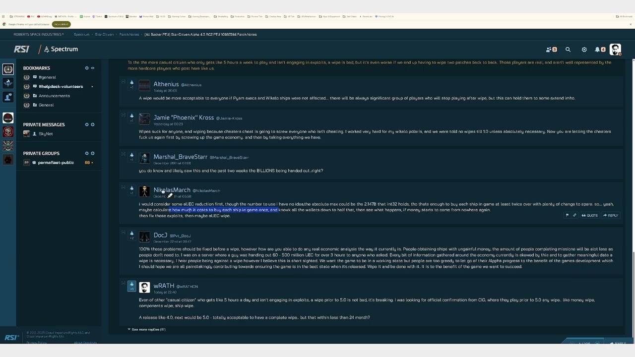 Catastrophic State Star Citizen and The Player Community is in