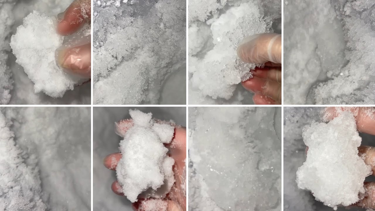 FREEZER FROST EATING / WHITE ICE EATING / SOFT ICE EATING / ASMR / COMPILATION 