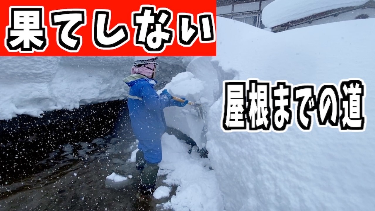 2025-02-23（日）果てしなき屋根まで道のり。雪が凄くても前進あるのみ！特別豪雪地帯のAM！武七の除雪・雪かき日記　snow removal