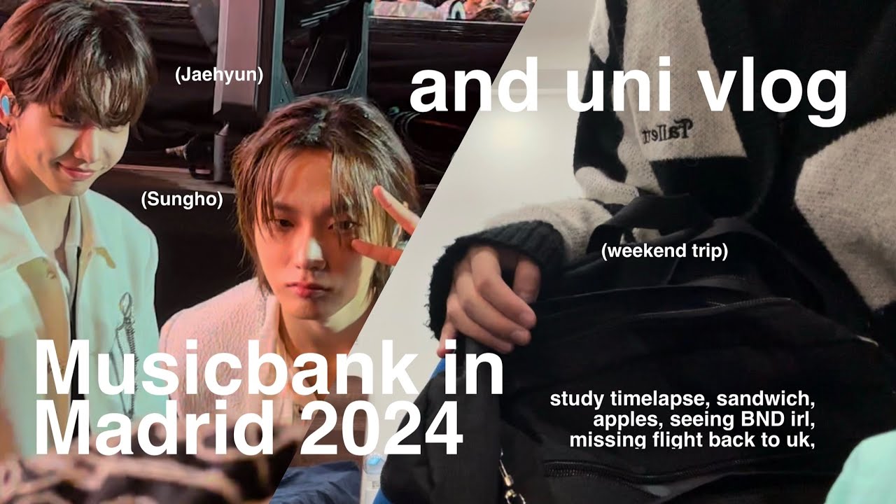 uni and Musicbank Madrid vlog! finally seeing BND, crazy trip, study and missing the flight back