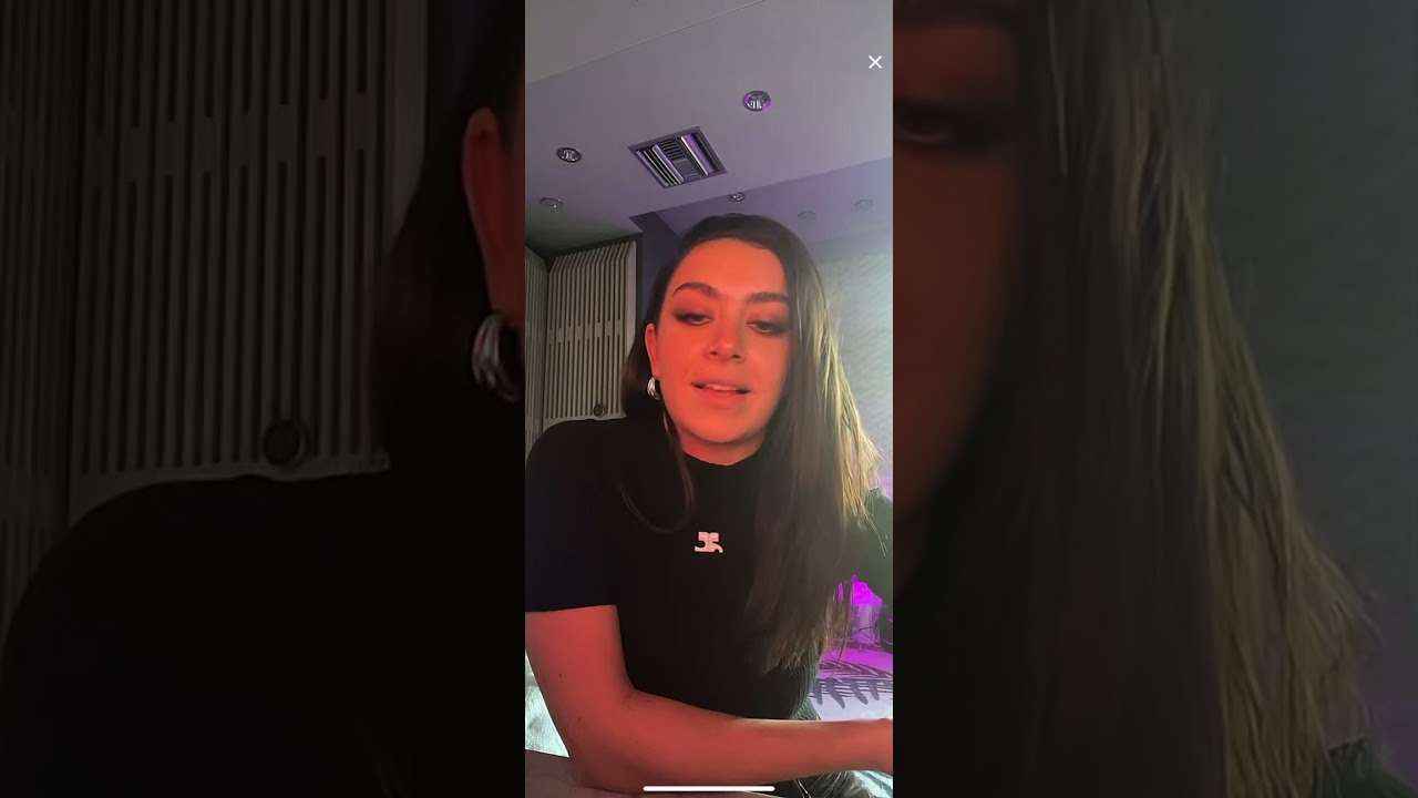 Charli XCX Tiktok live CRASH snippets