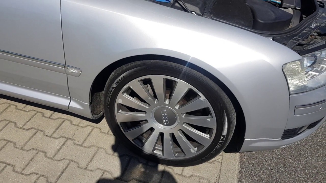 Audi A8 D3 demontaż błotnika prawego przód / przedniego.