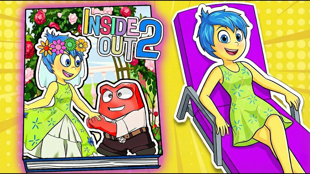 [INSIDE OUT PAPER] Joy x Anger Spielbuch ❤️ Rescue Pregnant Joy INSIDE OUT 2 (+Joy Squishy) | ASMR