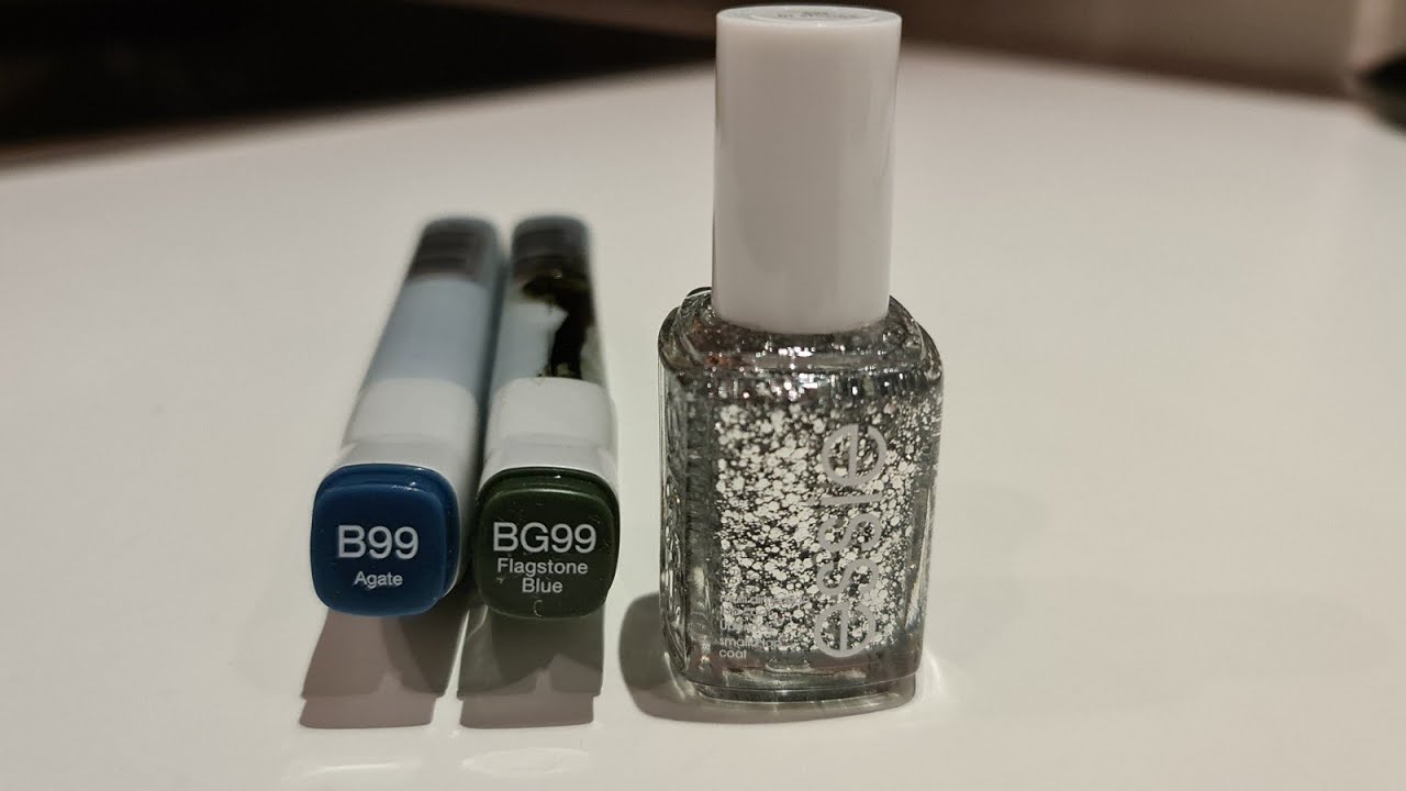 Alcohol Ink Paint Pouring Abstract Fluid Art with Essie Nail Polish 142