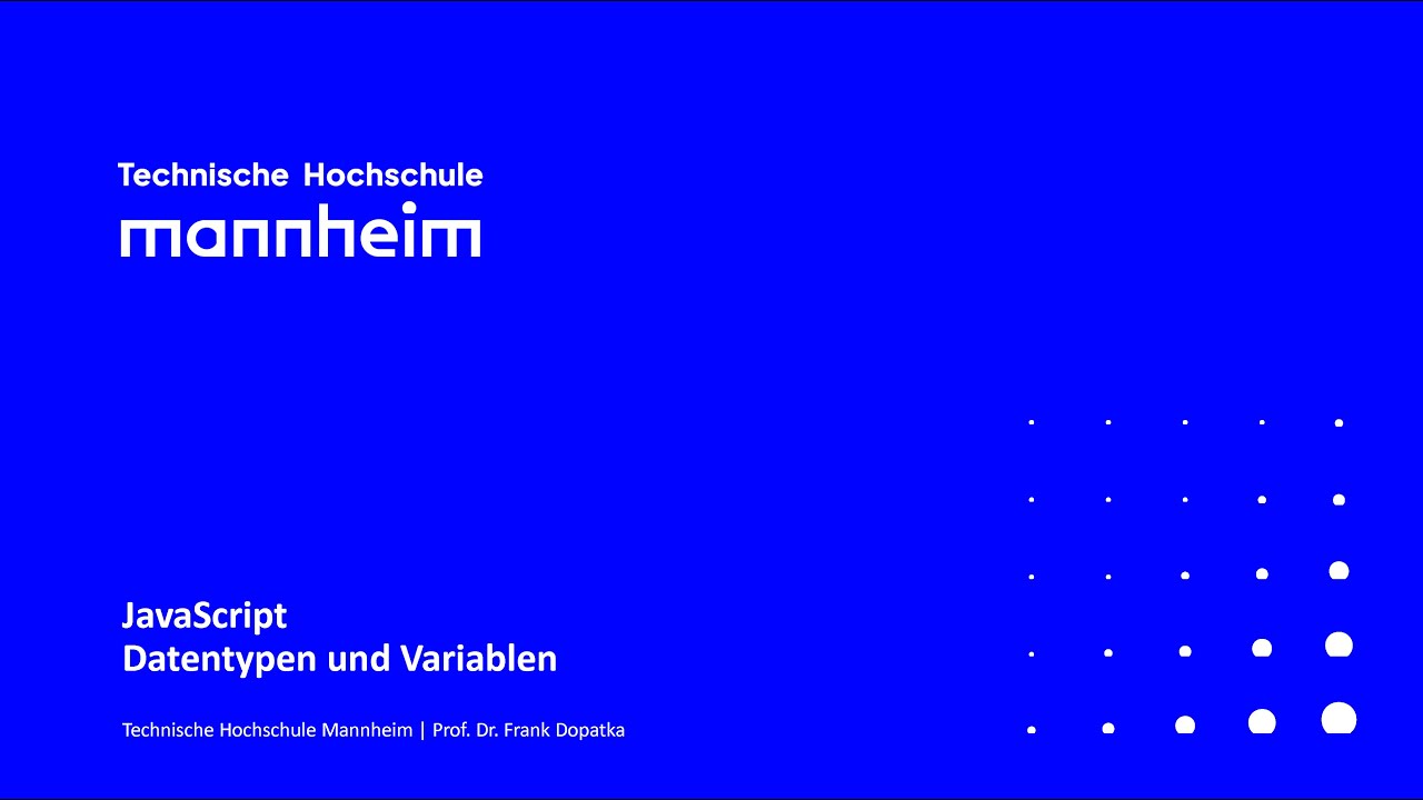 JavaScript: Datentypen und Variablen