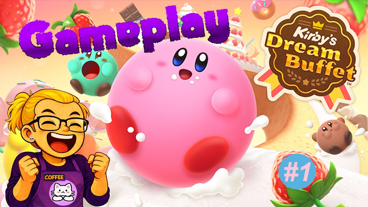 Kirby's Dream Buffet – Gameplay #1 | Sweet Races & Strawberry Stacks