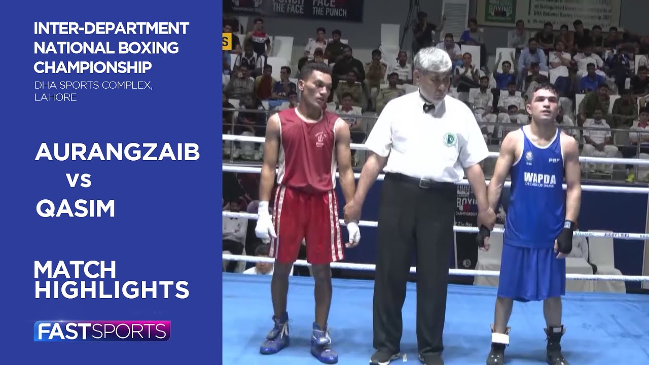 Highlights | Aurangzaib vs Qasim | DHA Inter-Dep National Boxing Championship | Fast Sports