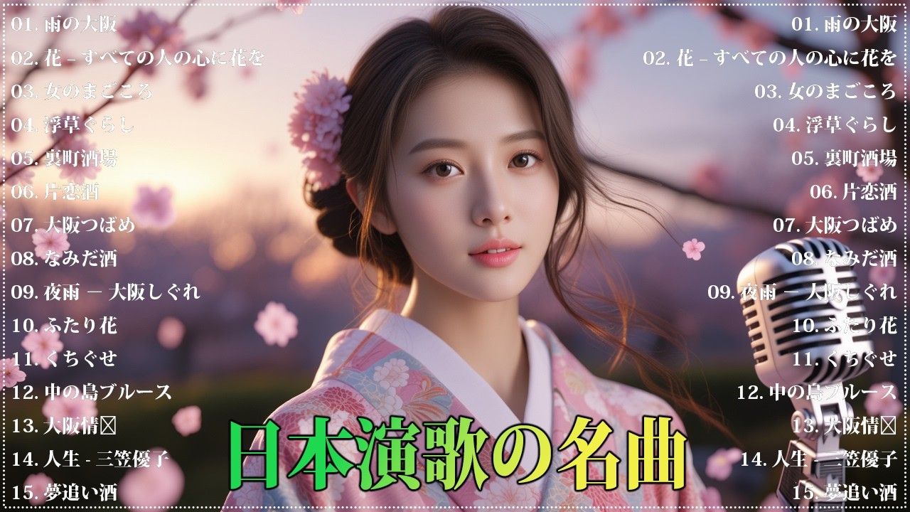 【演歌】日本演歌プレイリスト｜懐かしの名曲集 💝🔊日本演歌 の名曲 メドレー💝🔊🎷 演歌の調べに包まれて、あの日の涙を思い出す