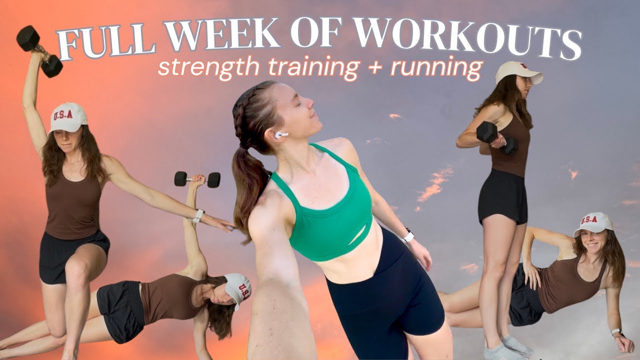 My Full Week of Workouts | running, strength training, + some of my fav exercises!