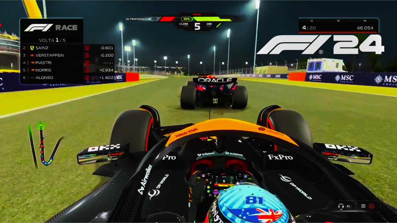 F1 24 PS4 GAMEPLAY – OSCAR PIASTRI | MCLAREN | BAHRAIN GRAND PRIX