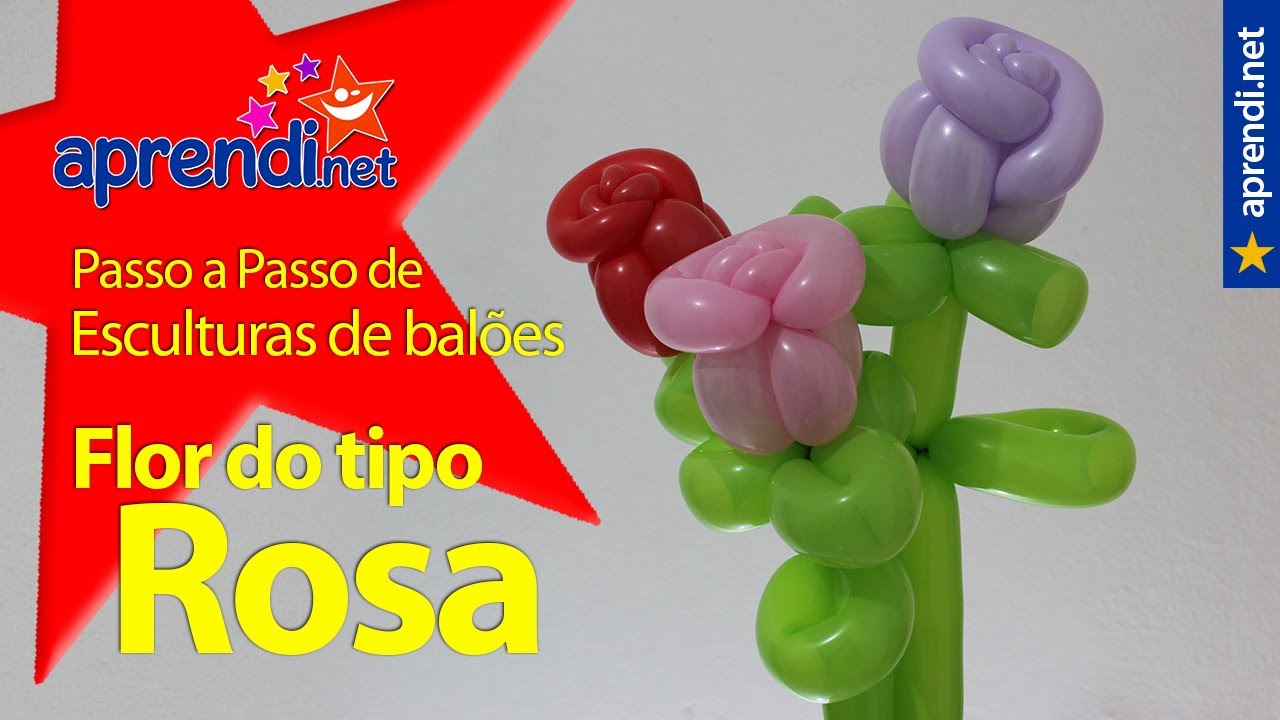 Como fazer uma rosa com balões
