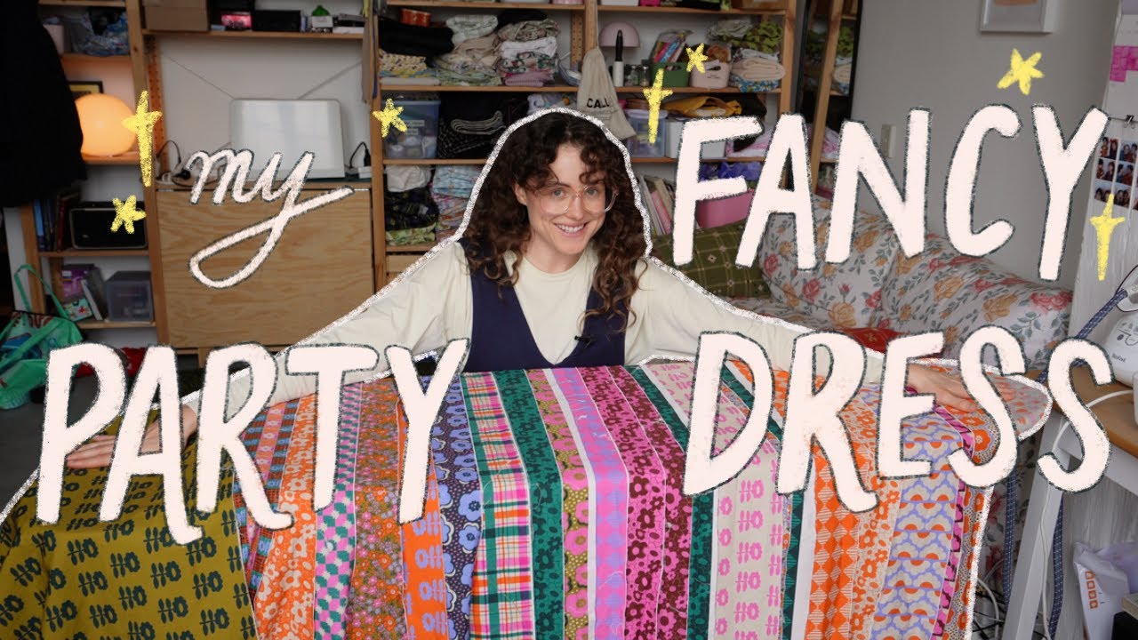 making a fancy patchwork party dress because i wanted to (sewing vlog)