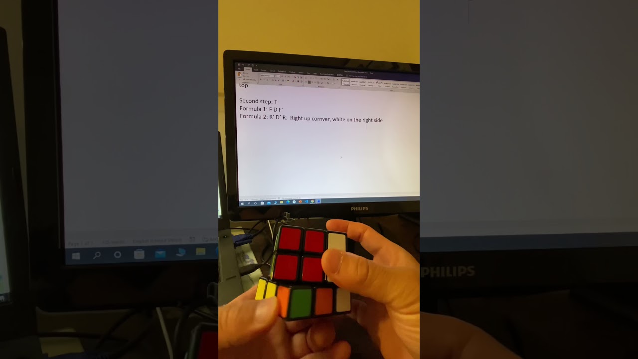 Rubik&rsquo;s cube 3x3 solution 21/79, Session 1 ,easiest course