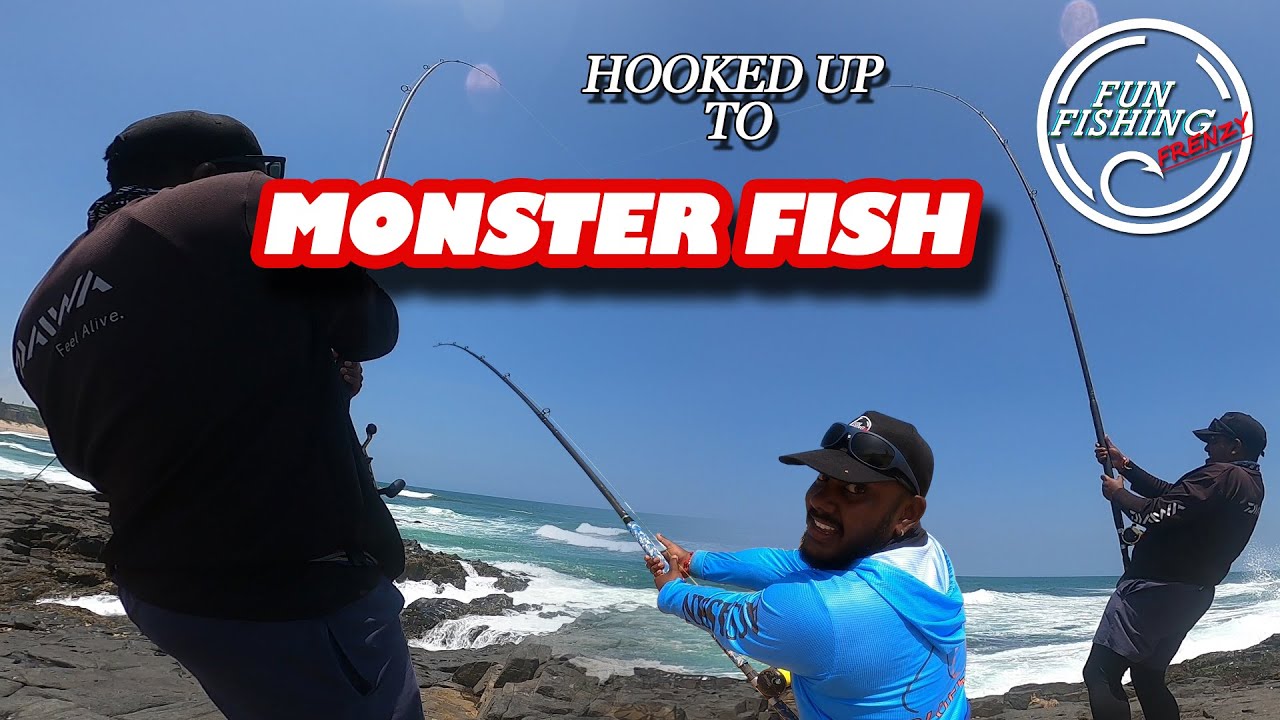 HOOKED UP TO MONSTER FISH FROM THE DEEP