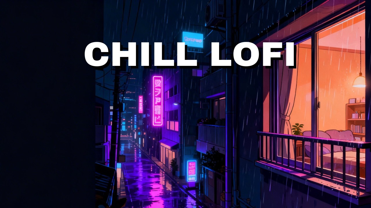 Tokyo Neon Rain 🌙 Chill Lofi Beats to Relax | 日本ローファイ
