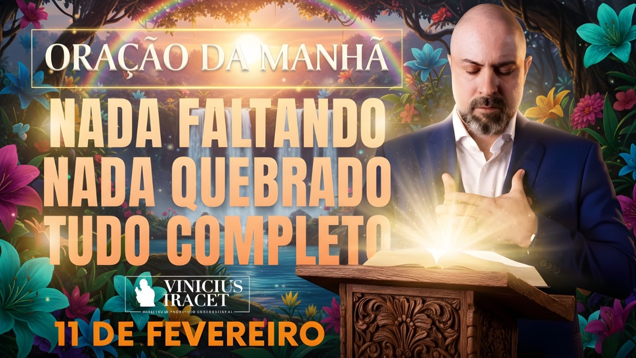 ORAÇÃO DA MANHÃ DE HOJE 11 DE FEVEREIRO SALMO 91 NADA FALTANDO, NADA QUEBRADO SAÚDE Vinicius Iracet-