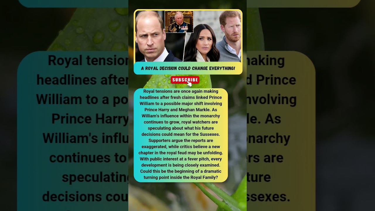 WILLIAM'S FINAL MOVE ON SUSSEX? 😱 #PrinceWilliam #HarryAndMeghan #RoyalFamily