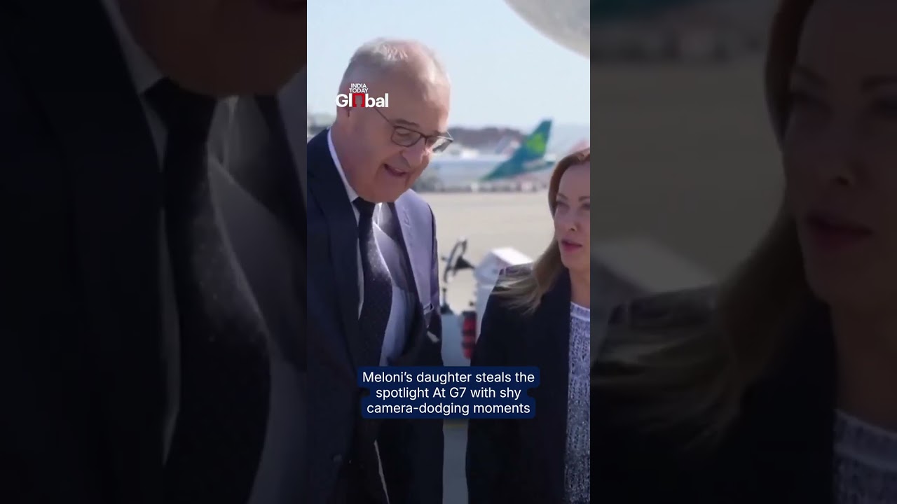 Giorgia Meloni's Daughter Ginevra Steals Spotlight at G7 Summit With Shy Media Moment #meloni