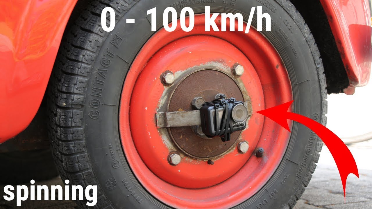 Spin Action Camera on Wheel. WAIT at 100 km/h !!! | Crocodile Andi
