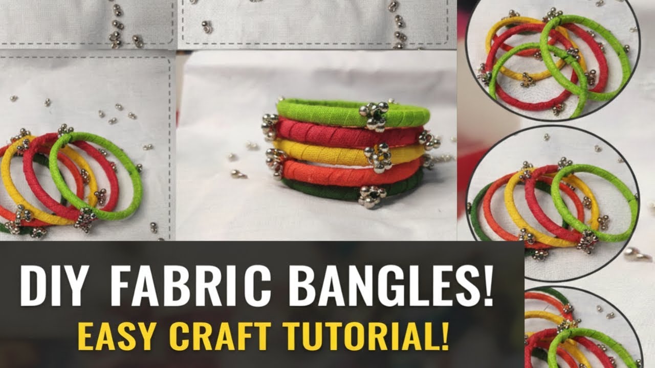 Handmade bangles making with fabric #shorts #diy #crafts