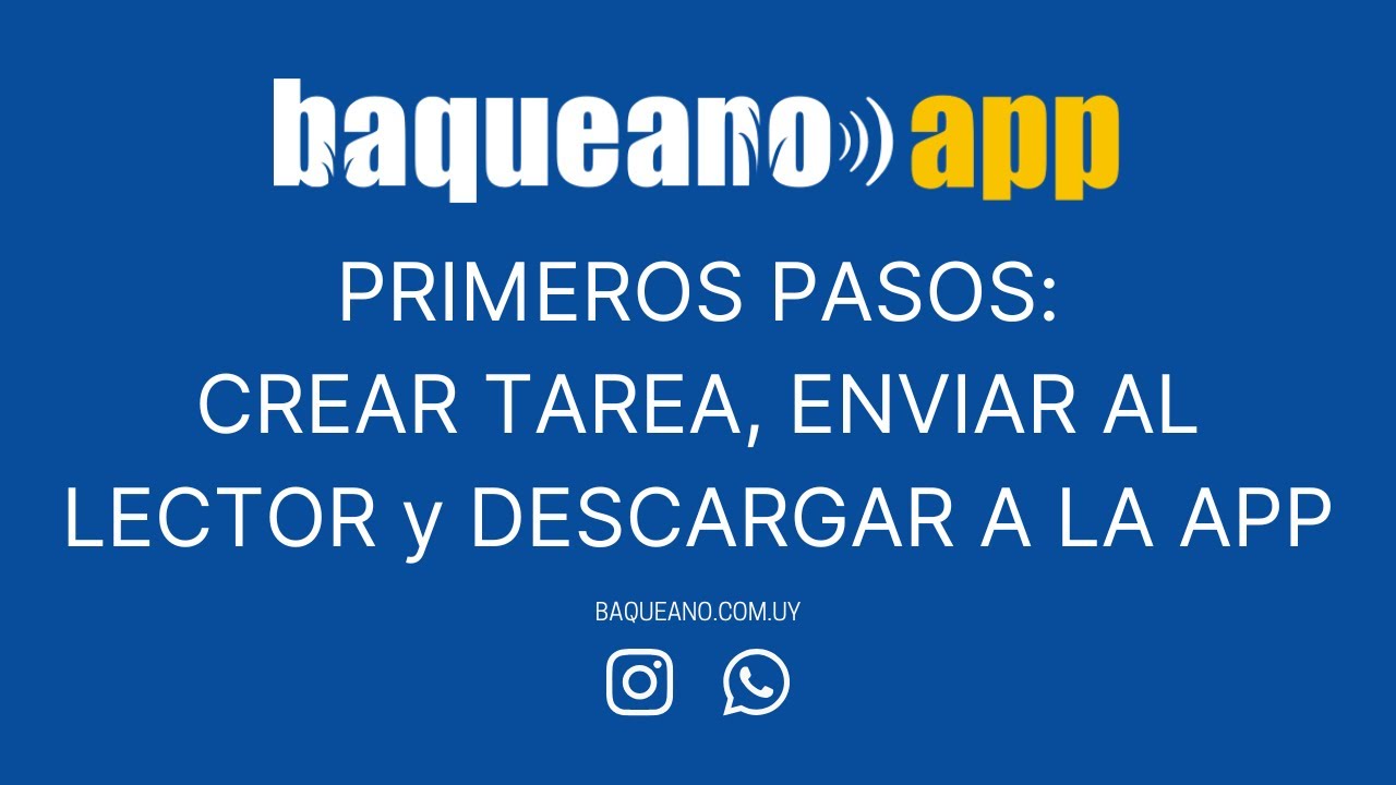 Crea una Tarea, envíala al lector y descarga tus lecturas