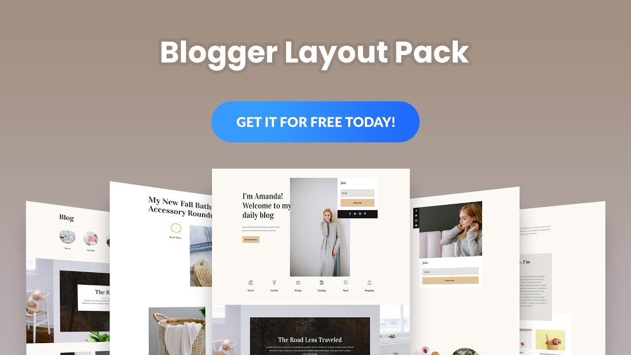 Get a FREE Blogger Layout Pack for Divi