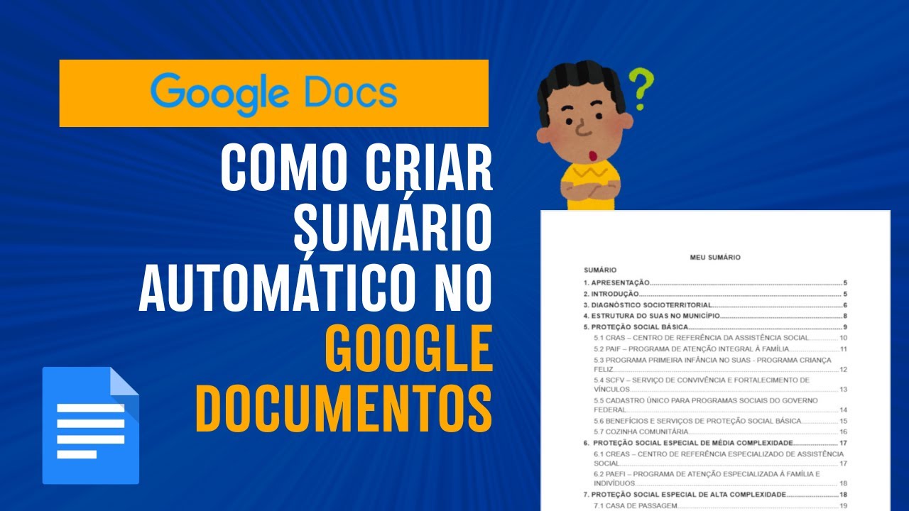 Como Criar um Sum&aacute;rio Autom&aacute;tico no Google Docs (Passo a Passo)