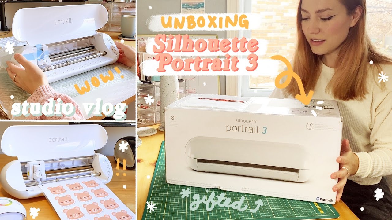 STUDIO VLOG 15| Unboxing my gifted Silhouette Portrait 3, Shop Update, Canadian Weather & DRAWING ✨
