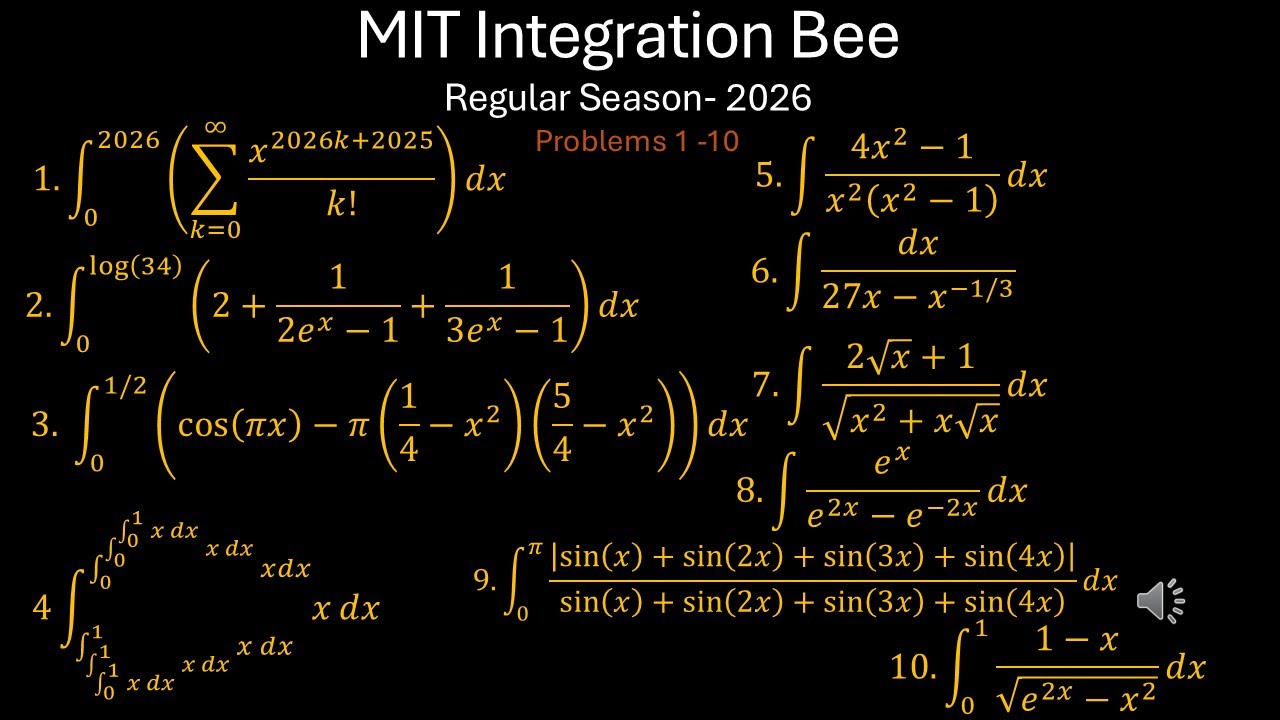 2026 MIT Integration Bee Regular Season - Part 1