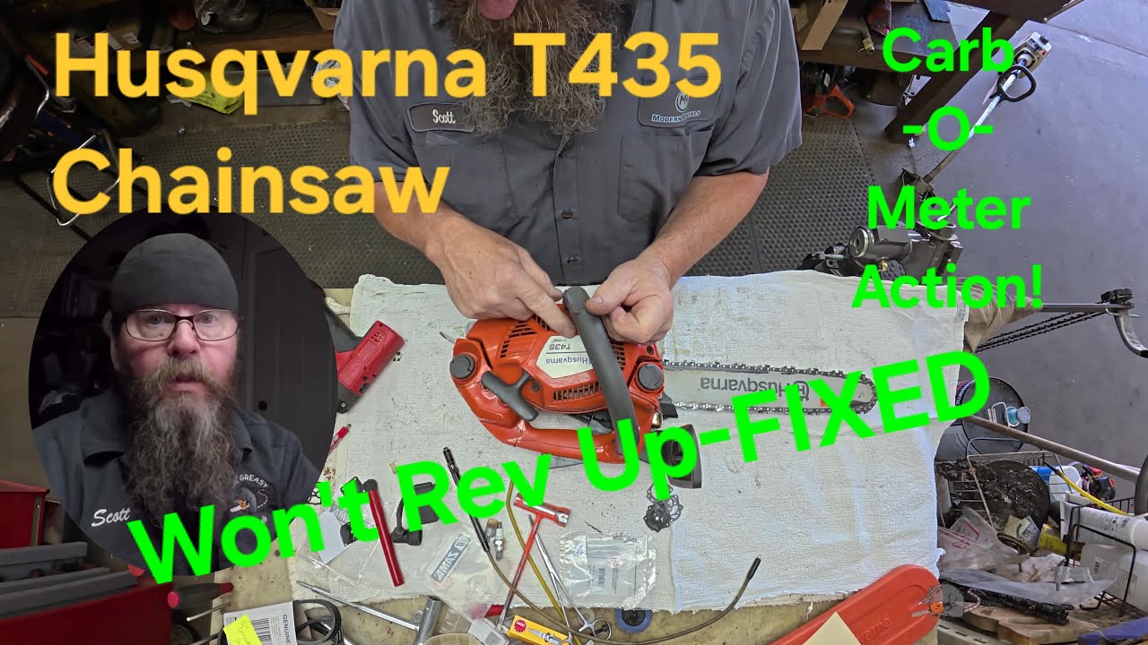Бензопила Husqvarna T435 не набирает обороты — РЕШЕНО!
