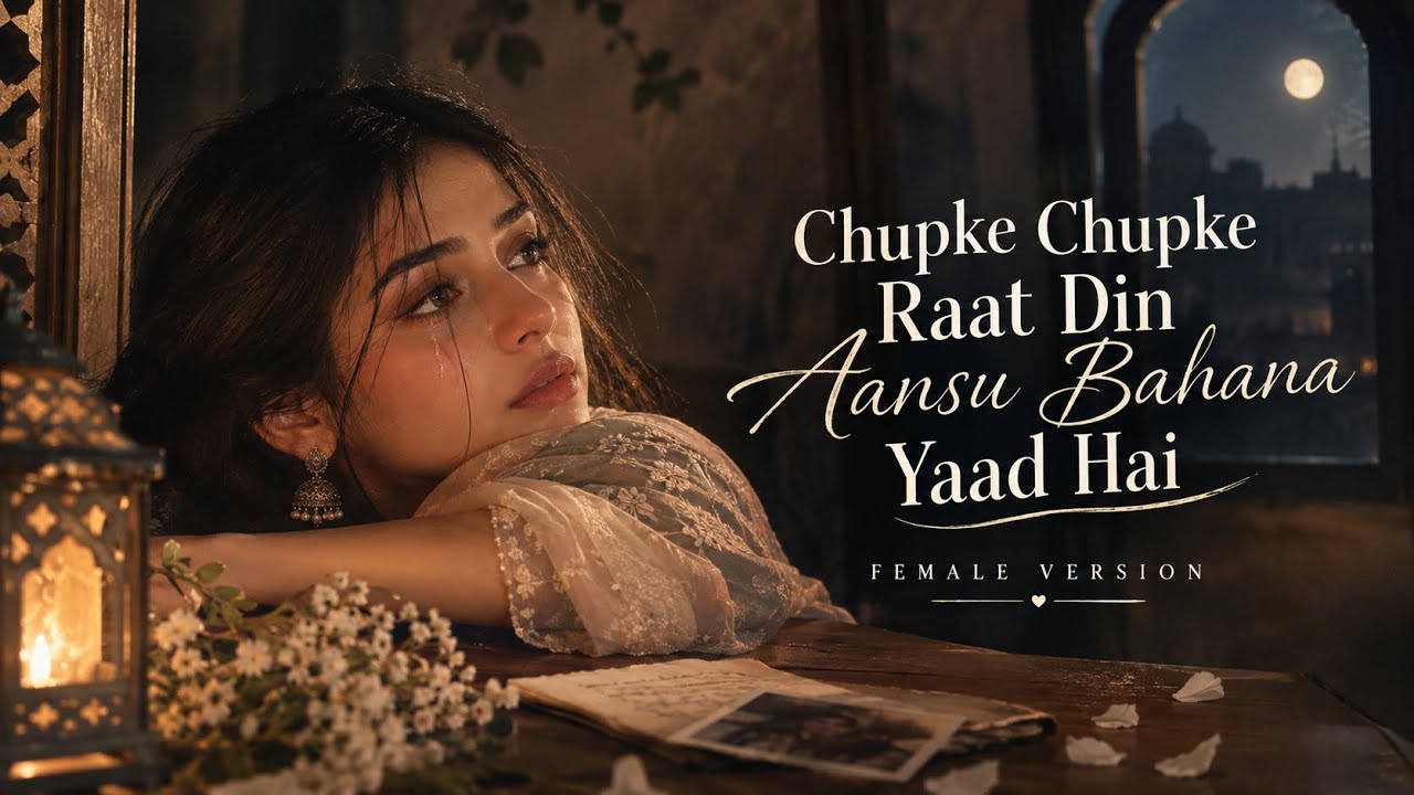 Chupke Chupke Raat Din Aansu Bahana Yaad Hai | Female version | Remix Song | Cover song. 