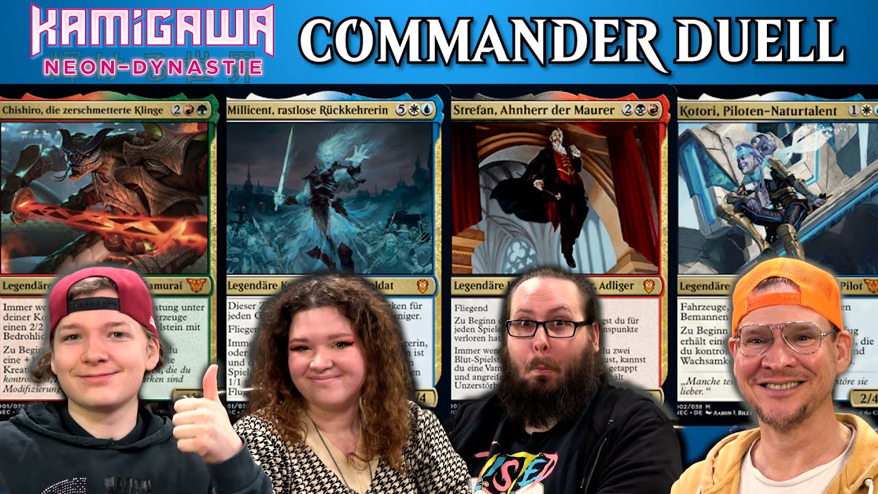 MTG Kamigawa Neon Dynasty Commander Deck Match #1 | Magic the Gathering deutsch | Trader Multiplayer