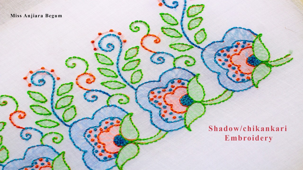 Simple Floral Border Hand Embroidery Design