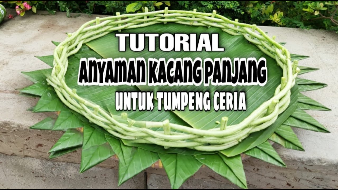 cara membuat hiasan kacang panjang untuk tumpeng ceria || tumpeng agustusan
