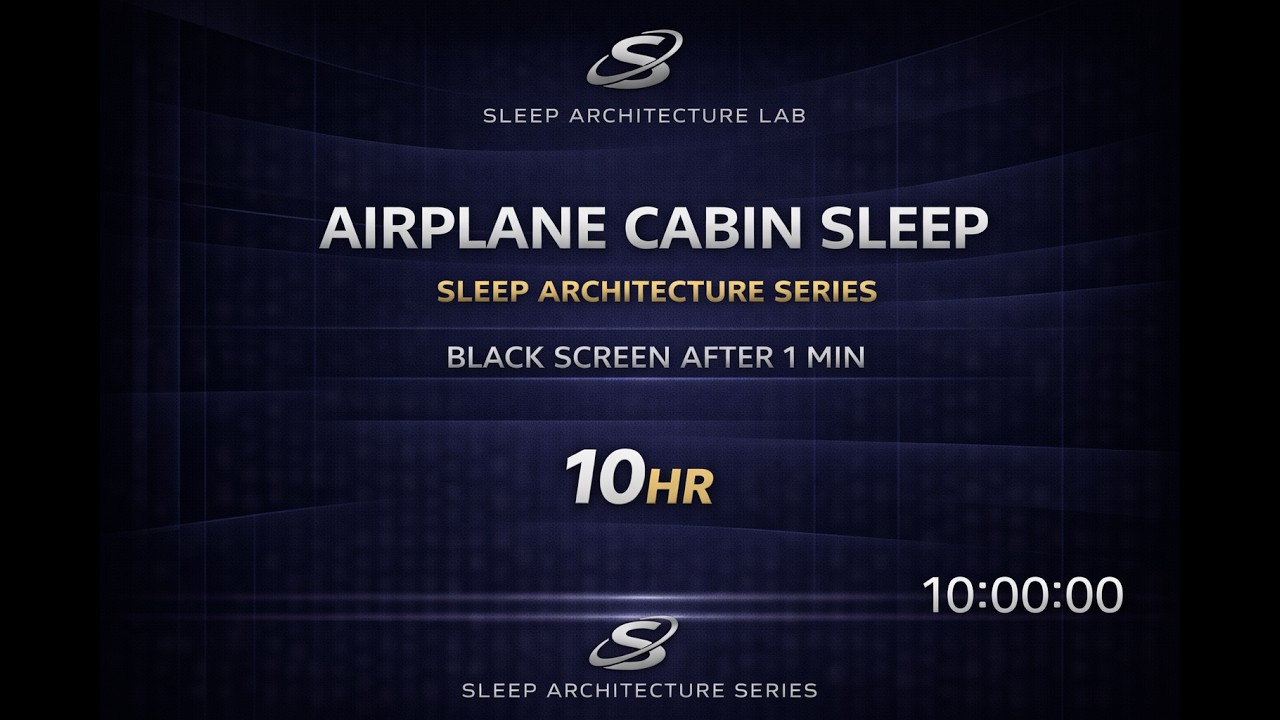 Airplane Cabin Noise for Deep Sleep (10 Hours) | Black Screen After 30 Seconds