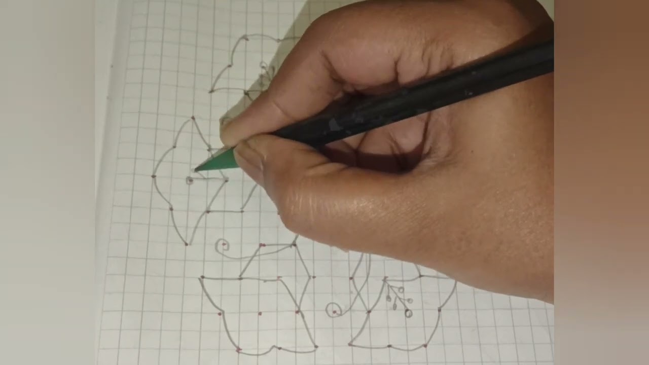 Easy and simple Rangoli designs | kolum design