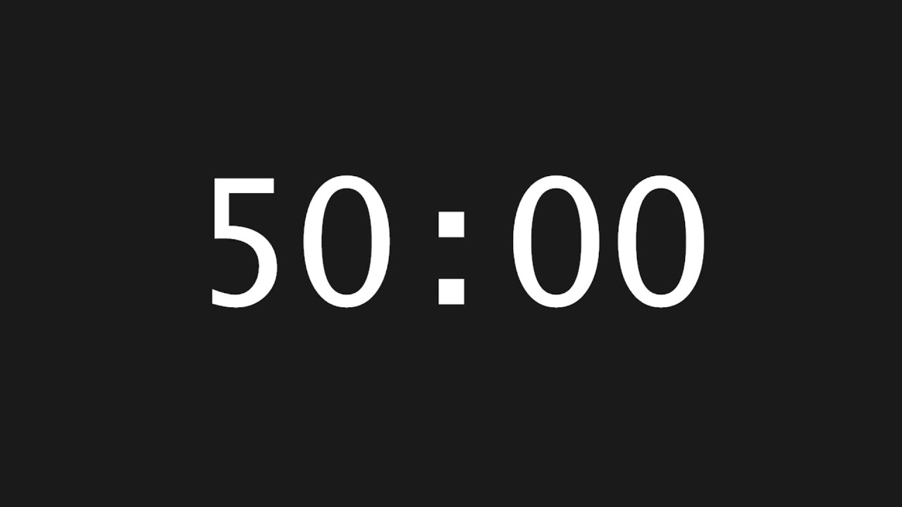 50 Minute Focus Timer – Exact 50:00 | No Music, Real Time Countdown