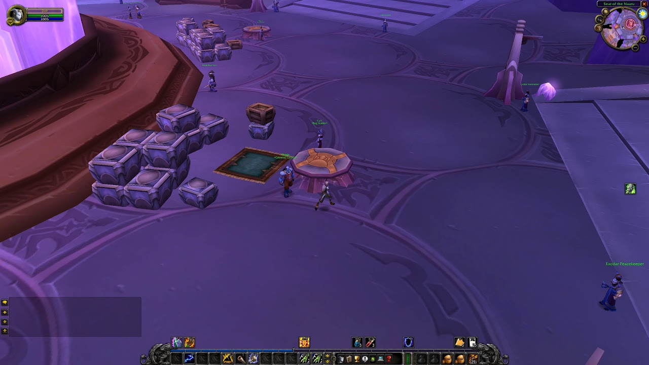 Exodar Bag Vendor Location, WoW TBC