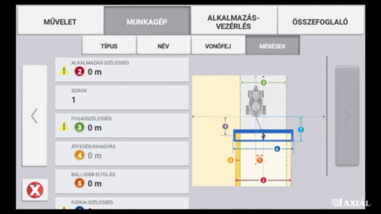 Trimble GFX-350 + NAV-500 – Nem vezérelt munkagép