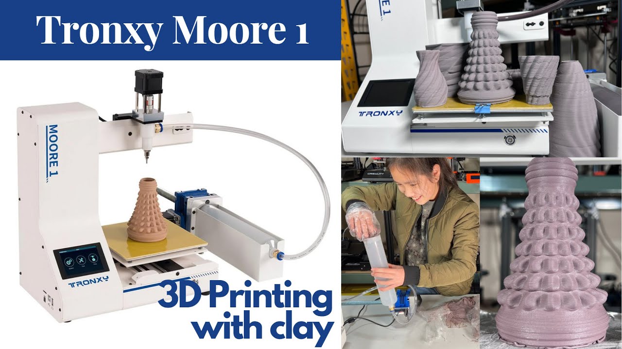 3D-принтер Tronxy Moore 1 Clay: для керамической 3D-печати опыт гончарного дела не требуется.