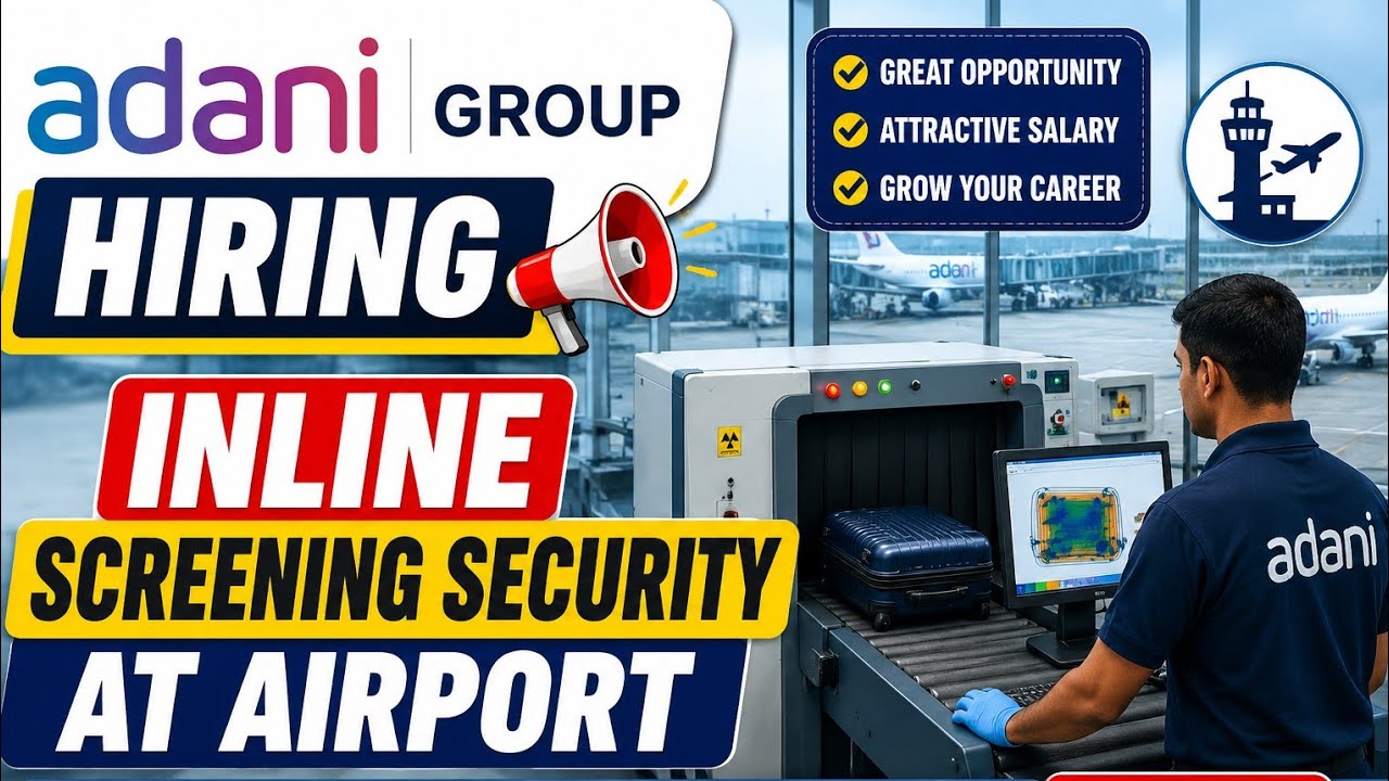 Adani Group Hiring | Inline Screening Security Jobs at Airport | Apply Process & Eligibility