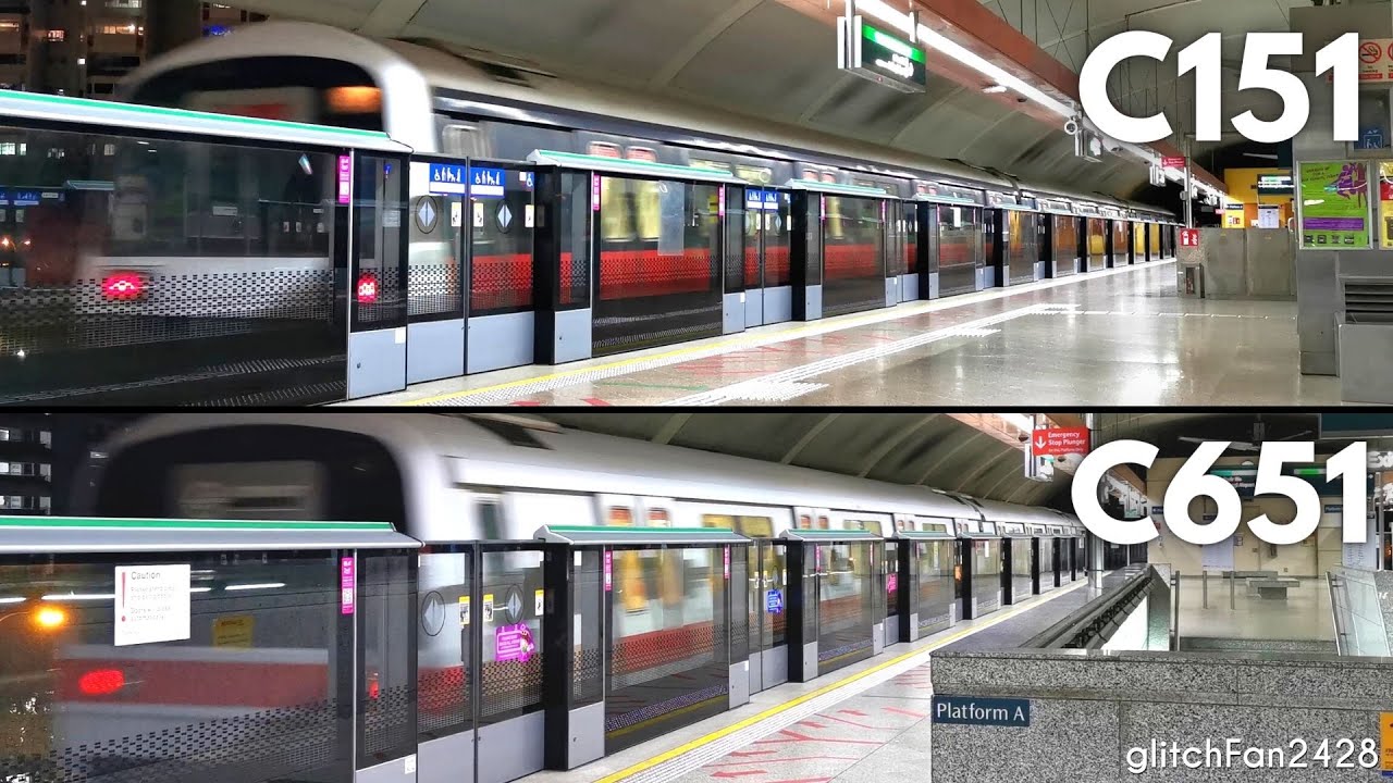 [SMRT] (Retired) C151 & C651 Sound Comparison from Platform (Singapore MRT Trains)