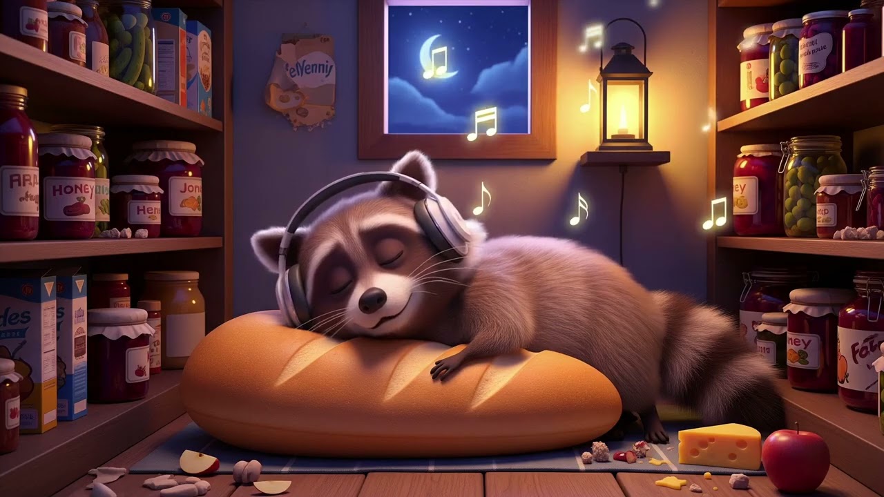 Moonlit Hideaway 🦝 1 Hour of Relaxing Piano Lullabies – Fall Asleep Fast
