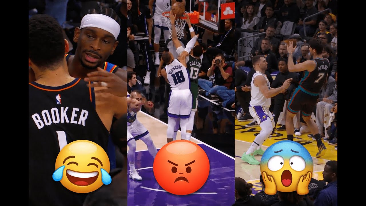 From Luka’s Head to Booker’s DAGGER 😳 NBA Lost Control, NBA NIGHT FUNNY & HEATED MOMENTS 