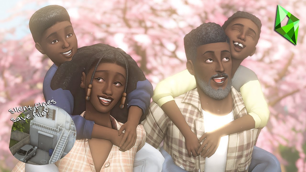 my comfort family: silent pines save file | the sims 4