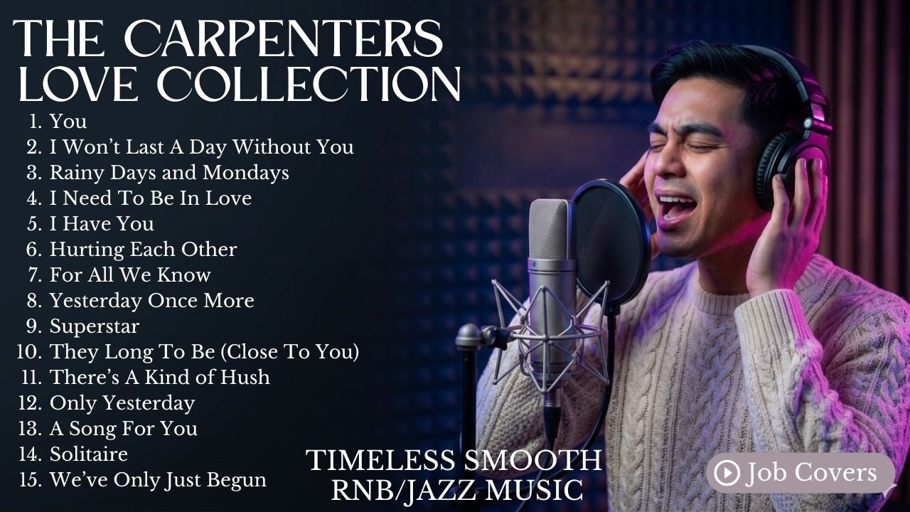 Carpenters - Non-Stop Playlist - Male RNB/Jazz Cover (Lyric Video)